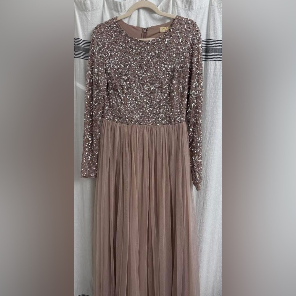 Sequin Long Sleeve Dress